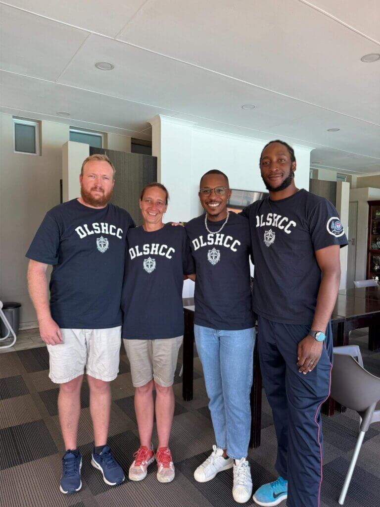 Sibusiso Masombuka With The Hs Sports Department Team (2)